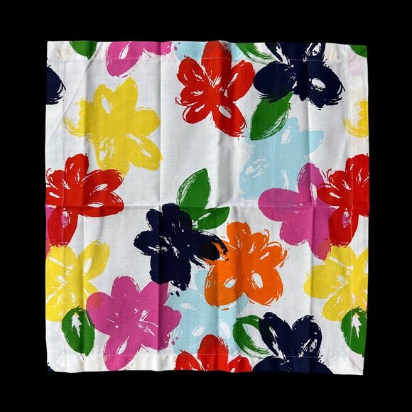 Kate Spade New York Flowerbox Napkins Set Of 2 Flower Power Rainbow Retro - Picture 3 of 8